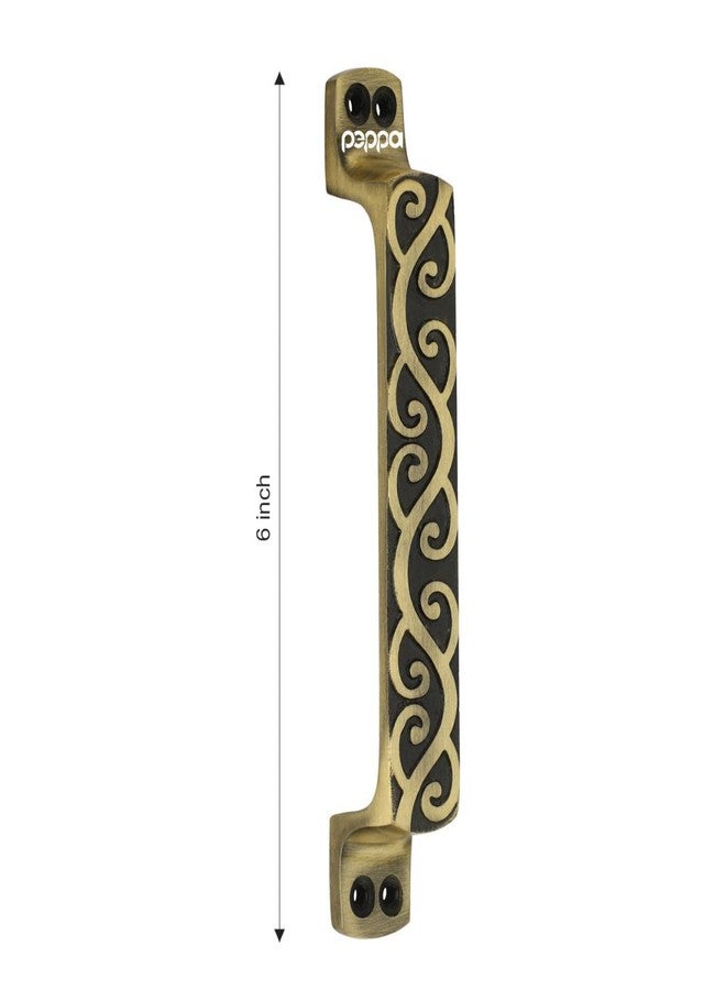 Peppa™ Antique Brass Finish Door and Window/Cabinet Handle 6 Inches Bail (Pack of 4) - Image 2